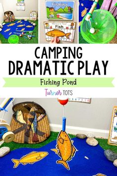 the camping dramatic play is perfect for kids to learn how to use their hands and feet