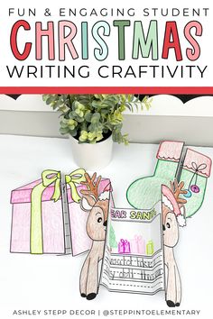 Need a fun, quick, and cute activity to help your student write a Letter to Santa? How about a fun research project on reindeer or Christmas traditions? Get your students to increase their imagination while practicing their writing skills! This Cutesy Christmas Writing Craftivity is perfect for that! This Cutesy Christmas writing craftivity is the perfect mix of a craft and a writing activity! Display this fun activity on your bulletin board to help build your classroom community! :) Reindeer Facts, Write A Letter To Santa, Christmas Holiday Traditions, A Letter To Santa, Writing Craftivity, Writing Lines, Write A Letter