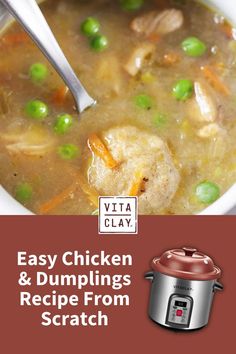 Our homemade chicken and dumplings recipe from scratch is easy to make. This one pot meal is as delicious as grandma’s recipe!