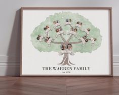 a family tree is shown with the names of people on it and an image of their children