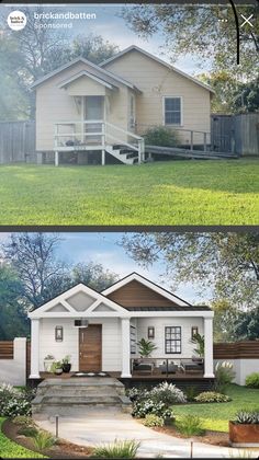 the before and after pictures of a house