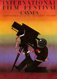 an advertisement for the international film festival canes