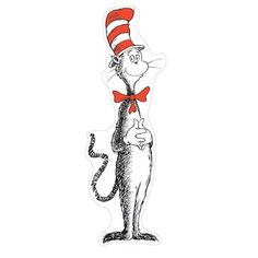 the cat in the hat sticker is shown