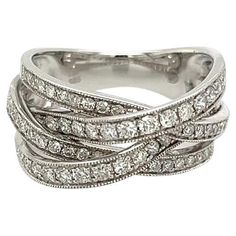 a white gold and diamond ring