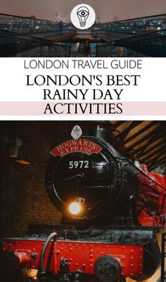 the london's best rainy day activities for kids and adults with text overlay