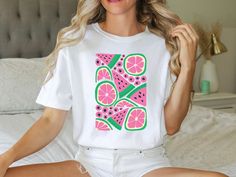 Welcome to our slice of summertime sweetness! Introducing our irresistible Comfort Color t-shirt featuring a delightful watermelon design. Made from the softest fabric and boasting a relaxed fit, this tee is the epitome of comfort and style. Capture the essence of summertime fun with the juicy allure of the watermelon. Symbolizing freshness, happiness, and carefree vibes, this shirt brings a burst of joy to any outfit. Each shirt is carefully printed with vibrant, eco-friendly inks, ensuring lon Watermelon Tshirt, Watermelon Design, Fruit Shirt, Watermelon Designs, Boho Shirt, Nature Shirts, Picnic In The Park, Summertime Fun, Good Times Roll