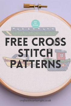 a cross stitch pattern with the words free cross stitch patterns in black and white letters