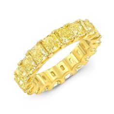 Yellow Diamond Wedding Rings, Expensive Purses, Yellow Canary, Canary Diamond, Diamond Eternity Ring, Fancy Yellow Diamond, Diamond Eternity Band, Radiant Cut Diamond, Cushion Cut Diamonds