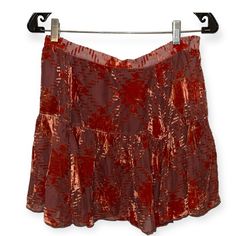 Nwt Urban Outfitters Skirt. Reds In Color. Shimmering. New With Tags! Urban Outfitters Flowy Lined Skirt, Urban Outfitters Lined Tiered Skirt, Urban Outfitters Tiered Lined Skirt, Red Flowy Mini Skort, Red Flowy Tiered Mini Skirt, Urban Outfitters Relaxed Lined Skirt, Relaxed Urban Outfitters Skirt, Red Tiered Mini Skirt With Lining, Red Flowy Skirted Skort