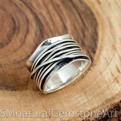 Handmade Wraparound Ring, Wire Wrapped Wide Ring, 925 Sterling Silver Wrapped Ring, Wide Band Wraparound Ring, Multi Layer Silver Wire Ring Ring Type: Wraparound Ring Metal: Sterling Silver