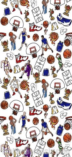 an image of basketballs and other sports related items