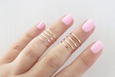 Gold ring  8 Above the Knuckle Rings Rose gold by HLcollection, $25.00 Rose Gold Stackable Midi Promise Rings, Delicate Rose Gold Stackable Midi Rings, Minimalist Pink Stackable Rings For Everyday, Simple Tiny Rose Gold Midi Rings, Rose Gold Midi Rings, Pink Minimalist Midi Rings, Rose Gold Stackable Open Rings With Simple Design, Tiny Rose Gold Open Midi Rings, Simple Rose Gold Midi Rings