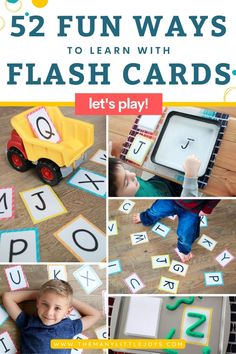 a collage of photos with the words flash cards and pictures to play in it