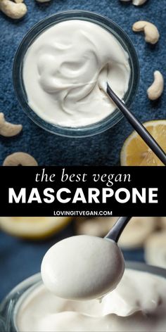 the best vegan mascarpone is made with lemon, cashews and yogurt