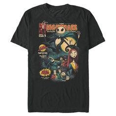 Whether you're a resident of Halloween Town or Christmas Town, this The Nightmare Before Christmas Comic Book Cover T-Shirt is the perfect addition to your wardrobe. You'll feel like the Pumpkin King himself when you proudly display the tee's printed graphics. Nightmare Before Christmas Clothing, Nightmare Before Christmas Shirt, The Pumpkin King, Christmas Comics, Dark Comics, Pumpkin King, Comic Cover, Christmas Black, Oogie Boogie