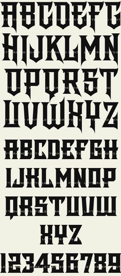 an old fashioned font that has been used to spell out the letters in this type