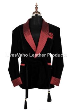 Top Rated Men Black Smoking Jackets Elegant Stylish Designer Dinner Party Wear Blazer Coat, Womens Coats Jackets Party Wear Blazers, Christmas Party Wear, Black Velvet Jacket, Black Velvet Blazer, Real Leather Jacket, Blazer Designs, Uk Clothing, Velvet Blazer, Velvet Fashion