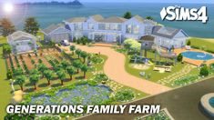 an image of a family farm in sims4, with the text generations family farm