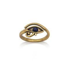 Eye of Horus Ring - Antique Gold Finish Sky God, Egyptian Eye Of Horus, Horus Eye, Ancient Egyptian Jewelry, Pewter Ring, Ancient Pyramids, Ancient Egyptian Symbols, Egyptian Eye, Ancient Jewellery