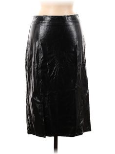 Unbranded Faux Leather Skirt Size: Medium Bottoms - used. 100% POLYESTER | Faux Leather Skirt: Black Bottoms - Size Medium Fitted Knee-length Faux Leather Skirt, Black Faux Leather Knee-length Pencil Skirt, Faux Leather Skirt, Black Bottoms, Black Faux Leather, Leather Skirt, Womens Bottoms, Women Handbags, Faux Leather