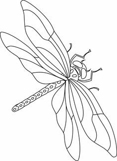 a black and white drawing of a dragonfly