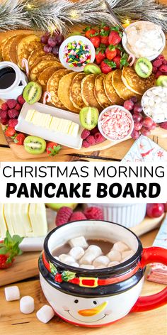 this christmas morning pancake board is so easy to make