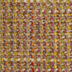 multicolored woven fabric textured with different colors and sizes, closeup photo