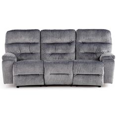 the reclining loveseat in grey fabric