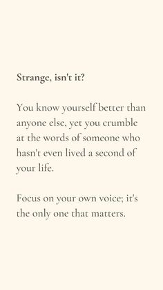 a poem written in black and white with the words strange, isn't it?