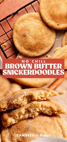 no chill brown butter snickkerdoodle cookies