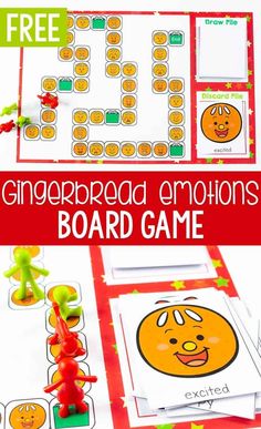 gingerbread emotions board game with free printables