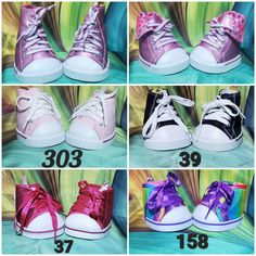 This item is guaranteed an Authentic Genuine Pair of Build-A-Bear Shoes/Boots. All items comes from a smoke and pet free environment. Want to save on Shipping on more than one pair? Please contact me before purchase. I will get you the cheapest possible shipping I can. I do have duplicates of certain pairs, if you need multiples of one certain design, please message me. Please look closely at all photos for description of item. Message me with any questions. All reasonable offers accepted. Item Bear Shoes, Hi Top Sneakers, Shoes Converse, Pink Rainbow, Build A Bear, Hi Top, Bear Toy, Red Shoes, Tennis Shoes