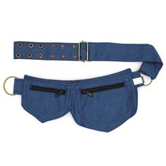 "Take a step beyond the fanny pack. The cotton material is light and durable, giving you long lasting comfort and use. An adjustable belt strap allows you to find the perfect fit while keeping it in style. A front zipper pocket and a front zipper pouch with an adorable studded flap safely store your necessities so you can spend less time worrying and more time having fun. - Construction: 100% Cotton - Waist size: 35-49 inches - Big pocket size:6\" H X 7 \"W x 1.5 | Small pocket size:5\" H X 6 \" Casual Cotton Belt Bag For Everyday Use, Cotton Belt Bag With Pockets For Everyday Use, Casual Belt Bag With Belt Loops For Outdoor, Casual Cotton Belt Bag With Pockets, Cotton Belt Bag With Zipper Pocket For Travel, Trendy Belt Bag With Pockets For Outdoor Activities, Trendy Belt Bag With Pockets For Outdoor, Travel Canvas Belt Bag With Pockets, Hip Belt