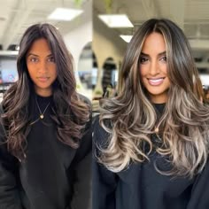 Midshaft-to-Ends Layers for Long Hair Black Hair Balayage, Blonde Hair Transformations, Brown Hair Looks, Brown Hair Inspo, Balayage Hair Dark