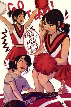 Ladybugs Movie, Marinette Dupain Cheng, Cheerleading Outfits, Miraculous Ladybug Fan Art, Cheer Team, Ladybug Comics, Miraculous Ladybug Comic, Sports Art, South Park