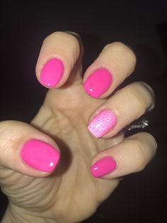 Bright Pink Nails, Cute Pink Nails, Mani And Pedi, Vintage Nails, Magic Nails, Summery Nails, Pink Nail Art, Work Nails