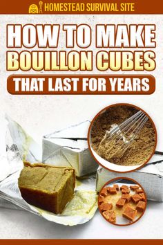 how to make bouilon cubes that last for years book cover with instructions