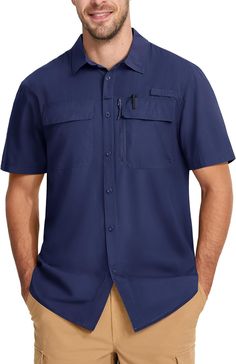 Stay cool and dry in our Men's Mesh Quick Dry Short Sleeve Cargo Shirt! With quick-dry technology, this shirt is perfect for any outdoor activity. Plus, the cargo pockets provide ample storage for your essentials. Stay stylish and comfortable on your adventures with this versatile shirt. Fabric Type: 95% polyester,5% Spandex. SIZE NECK CHEST WAIST SLEEVE S 14-14½″ 34-36″ 28-30″ 32-33″ M 15-15½″ 38-40″ 32-34″ 33-34″ L 16-16½″ 42-44″ 36-38″ 34-35″ XL 17-17½″ 46-48″ 40-42″ 35-36″ 2XL 18-18½″ 50-52″ 44-46″ 36-37″ 3XL 19-19½″ 54-56″ 48-50″ 37-38″ 4XL 20½-21″ 58-60″ 53-55″ 38″ 5XL 22-22½″ 62-64″ 58-60″ 38½″ Winter Knit Hats, Cargo Shirts, Boot Accessories, White Mesh, Outdoor Activity, Shirt Fabric, Mens Green, 5 S, Us Man