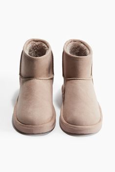 Warm-lined Boots - Light beige - Ladies | H&M US Fluffy Fabric, 2024 Wishlist, Shoes Boots Ankle, Maternity Swimwear, Heron Preston, Cardigan Sweater Jacket, Shoe Boot Sandals, Maternity Wear, Tight Leggings