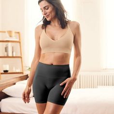 Jky by Jockey Women's Boyshorts S Black Supportive Bottoms With Built-in Bra For Yoga, Supportive Yoga Bottoms With Built-in Bra, Stretch Seamless Shorts For Pilates, Sports Shapewear Shorts Mid-thigh Length, Sporty Seamless Shorts, Mid-thigh Length, Compression Hip-length Athleisure Shorts, Compression Athleisure Shorts Hip-length, Stretch Shorts With Built-in Bra, Supportive Black Bottoms With Built-in Shorts