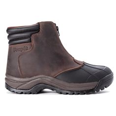 PRICES MAY VARY. Rugged scotchgard-treated, durable leather upper with molded rubber toe for weather resistance Vaporex heat-retaining insole system for extra insulation and cushion Thinsulate lining for extra warmth on cold days Sealtex waterproof bootie construction Zip closure for easy on and off Brown Casual Boots, Rugged Leather, Hiking Boot, Mens Shoes Boots, Waterproof Boots, Casual Boots, The Worst, Brown Boots, Snow Boots