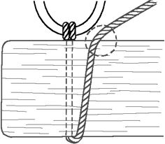 a drawing of a book with a rope attached to it