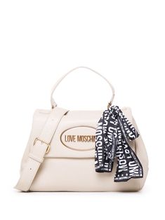 white foldover top with magnetic fastening zip-fastening compartment single top handle detachable shoulder strap logo plaque decorative scarf main compartment Chic White Shoulder Bag With Logo Hardware, White Tote Shoulder Bag With Logo Hardware, Modern Bag With Logo Strap And Double Handle, White Crossbody Shoulder Bag With Logo Hardware, Modern Shoulder Bag With Logo Strap And Top Handle, White Bags With Double Handle And Logo Hardware, White Shoulder Bag With Logo And Double Handle, Beige Double Handle Bags With Logo Hardware, Beige Double Handle Bag With Logo Hardware