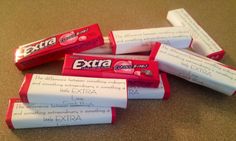 six tubes of extra whitening toothpaste on a table