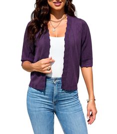 PRICES MAY VARY. Materials: This crop cardigan is well made from soft fibers. The cropped cardigan fits most body shapes and gives you a comfortable and warm wearing experience. It is light, moderately elastic, and resistant to deformation. Features: Women's Short Cardigan Front Cardigan/3/4Sleeve Short Cardigan/Cable Knit Women's Cardigan/Women's V Neck Cardigan/ Button Classic Cardigan Match : The stitching design is very classic! Short and soft with a great cable knit pattern. This cropped sw Fall Stretch Short Sleeve Cardigan, Solid Summer Cardigan With 3/4 Sleeve, Stretch Summer Cardigan With 3/4 Sleeves, Summer Stretch Cardigan With 3/4 Sleeve, Stretch 3/4 Sleeve Summer Cardigan, Sweaters Short, Cardigan Fits, Bolero Shrug, Crop Cardigan