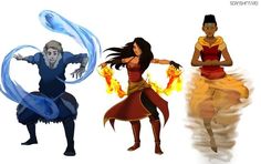 three different avatars are shown in the same style and color as they appear to be dancing