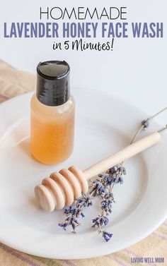 Honey Face Wash, Natural Face Cleanser, Lavender Honey, Diy Skincare