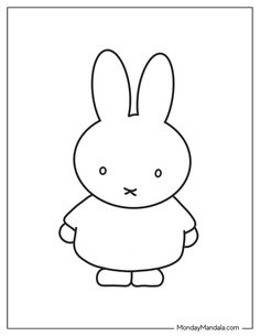 the outline of a rabbit with its head turned to look like it is holding something in his hands