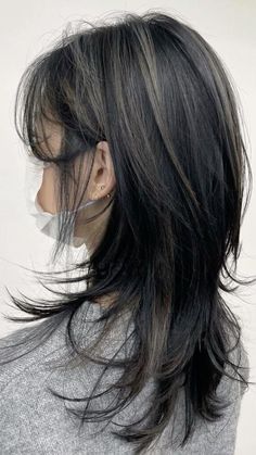 Haircut Straight, Bangs Long, Long Wolfcut Haircut, Wolfcut Haircut, Long Wolfcut, Medium Long Hair