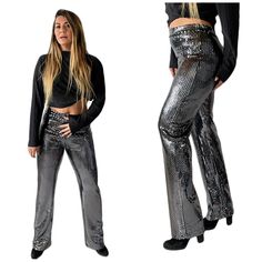 Silver Sequin Flare Pants,Bell Bottoms,Palazzo Pants,Wide Leg Pants, Glitter Shiny Pants, Disco Pants,Festival Pants,Party Pants,  - Made soft shiny fabric It is prepared with Turkish fabric quality. Length :110 cm OR 43in Bel :82 cm OR 32in Kalça:110 cm OR 42in Please contact us for the models you like or the models you want to have custom made. The best way to determine if your dress sizes are right for you is to measure it with similar products in your wardrobe.You can leave a size of 1-2 cm instead of one-to-one.Your dress measurements will be more accurate than your body size.We answer any questions you have in mind as soon as possible.Please do not hesitate to contact us if you have any questions.   CARE; -You can wash in machine sensitive program, SHIPPING Fedex will ship to you on Trendy Sequined Party Bottoms, Metallic Sequined Bottoms For Spring, High Waist Sequin Pants For Summer, High Waist Sequined Summer Pants, High-waist Sequined Pants For Summer, High-waist Sequin Summer Pants, Trendy High Waist Pants For Festival, Trendy Straight Leg Festival Bottoms, Stretch Sequin Disco Bottoms